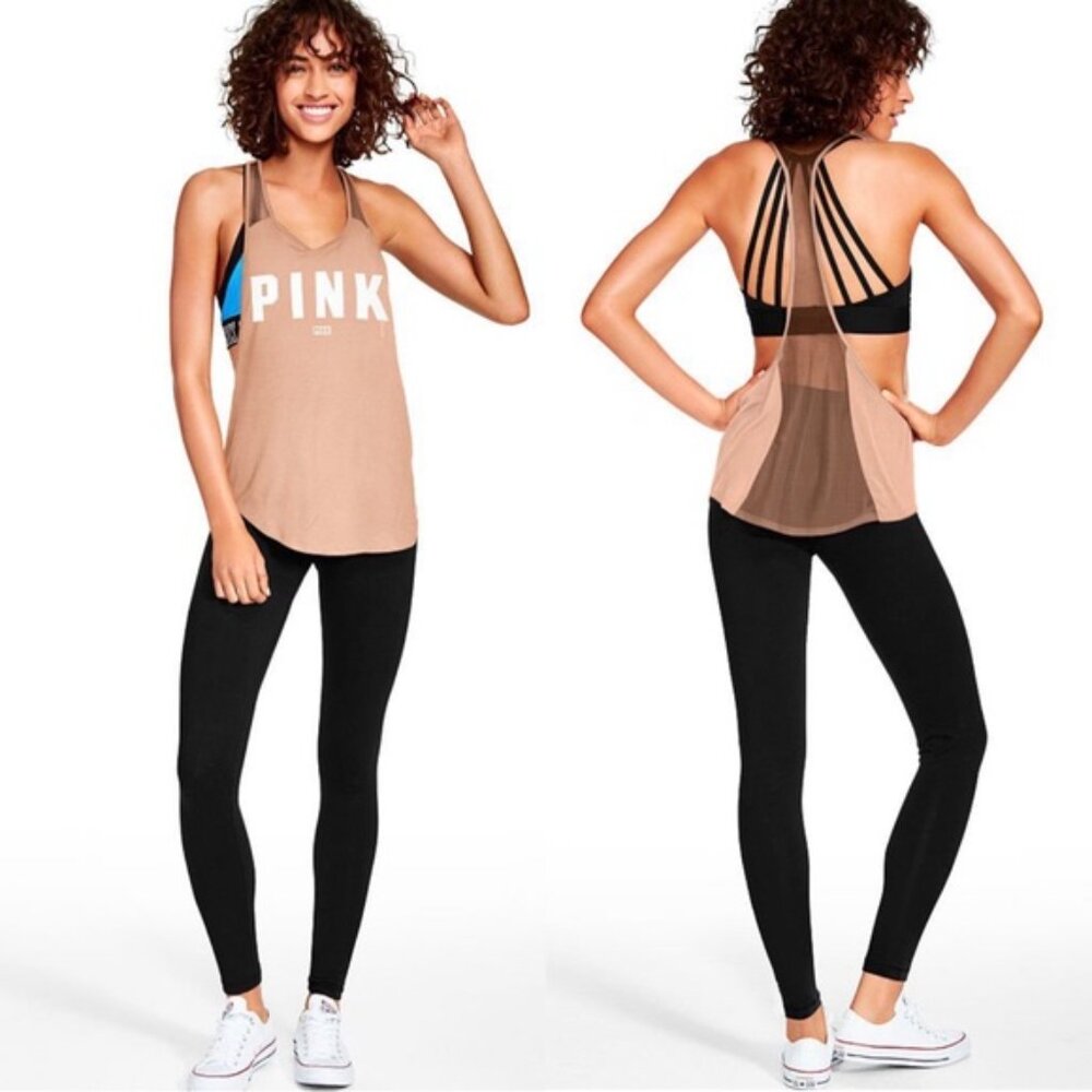 Victoria's Secret PINK | Dusty Rose Racerback Mesh Tank Top | Size Small
